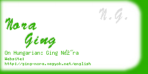nora ging business card